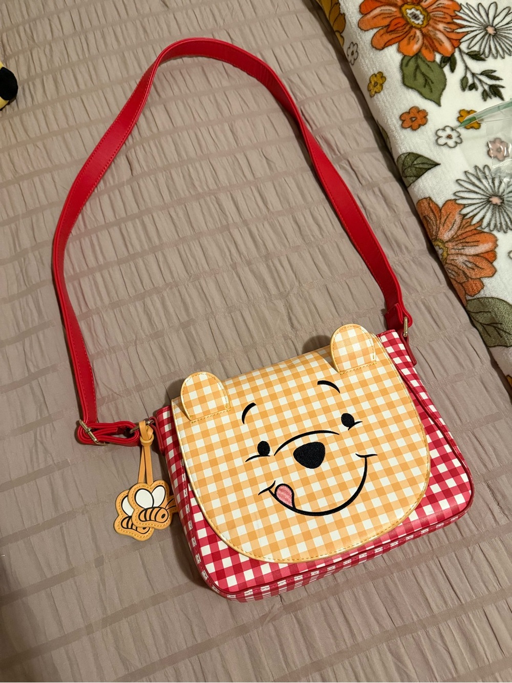 Loungefly Red Gingham Winnie the Pooh Crossbody Bag